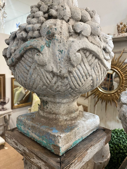 Pair of Antique Stone Topiaries
