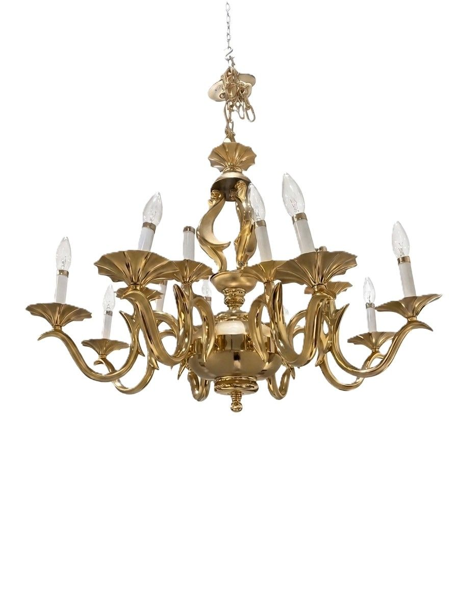 16 Bulb Hollywood Regency style Chandelier