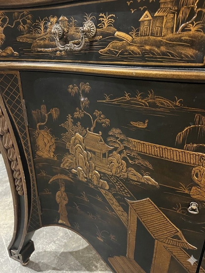 Vintage Chinoiserie Hall Cabinet