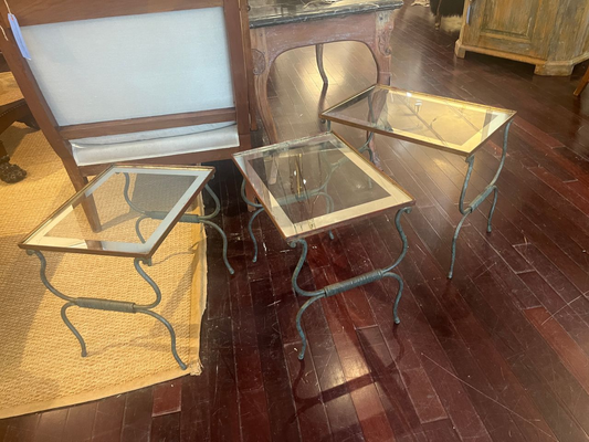 Set of French Wrought Iron Nesting Tables