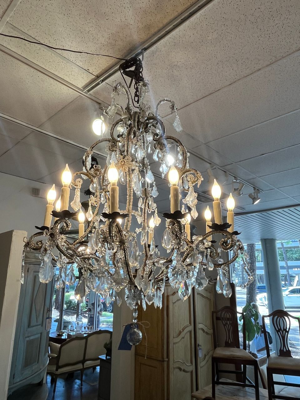 Antique Italian 12 Light Chandelier