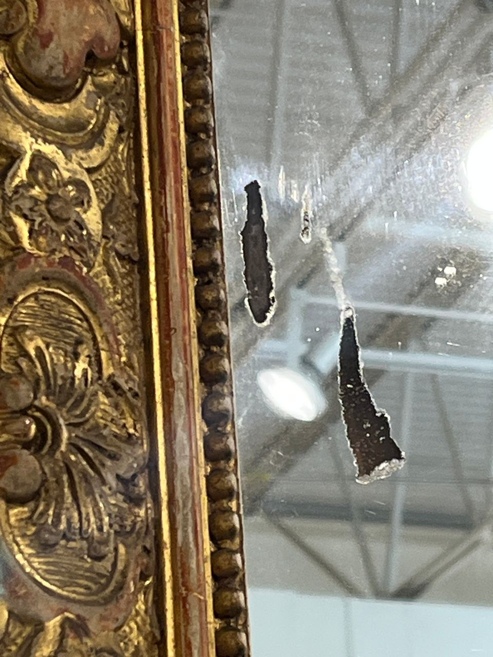Large Louis XVI style Gold Gilt Pier Mirror