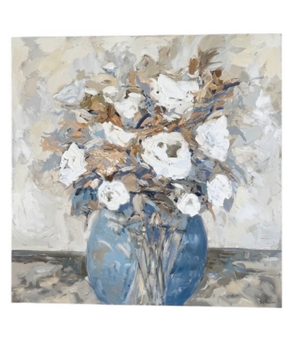 Large Oil on Canvas "Floral Wonder" by Stephanie Wheeler