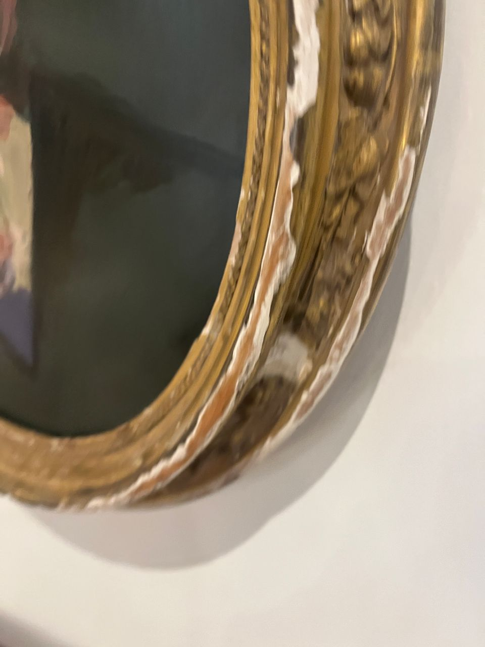 Oil on Panel Portrait in Oval Frame