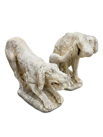 Hand Crafted French Dog Statues