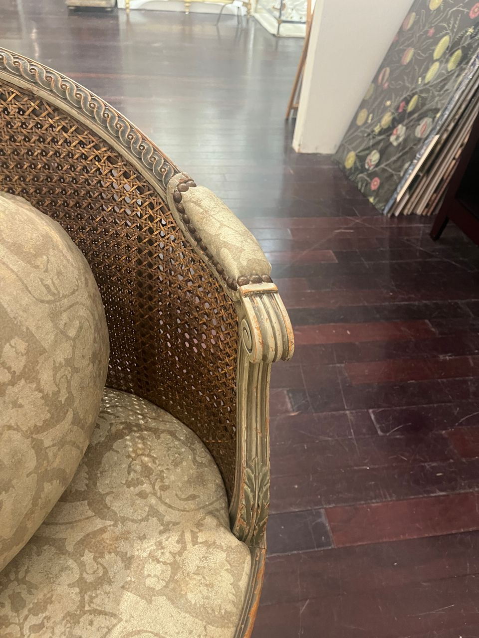 19th Century Louis XVI Petite Cane Settee