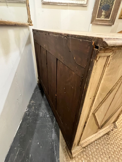 Antique Bleached Pine 4 Drawer Chest