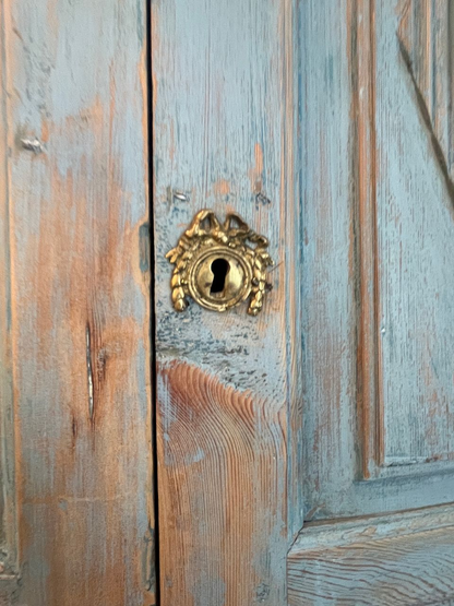 18th Century Swedish Painted Corner Cabinet