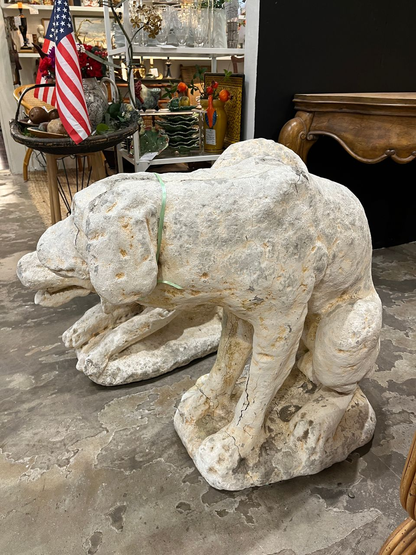 Hand Crafted French Dog Statues