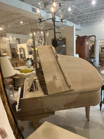 Large Oval Giltwood Faux Bois Mirror