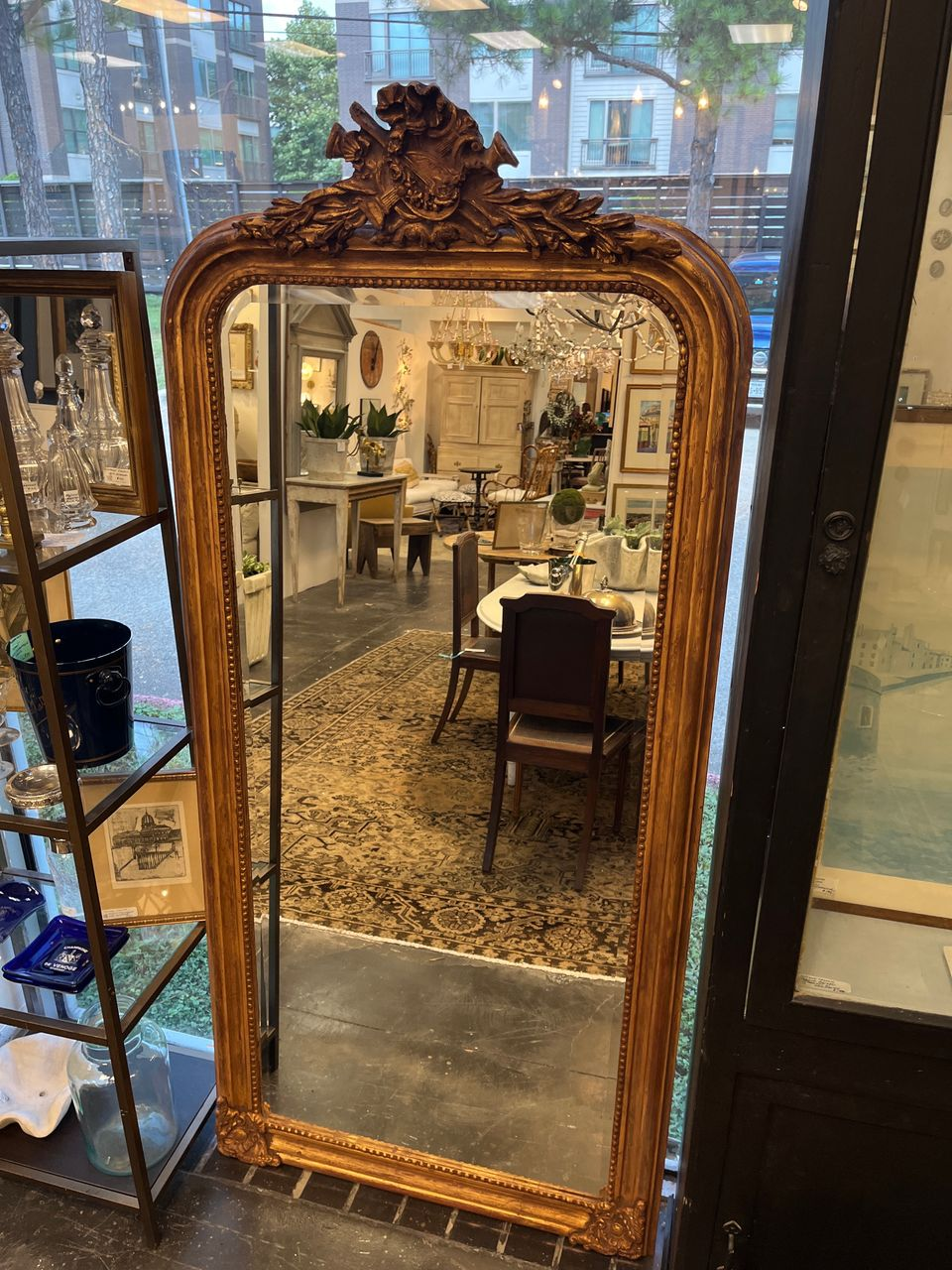 Tall Louis XVI style Giltwood Mirror