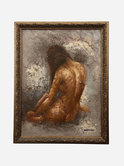Edward Barton Oil on Canvas Seated Woman