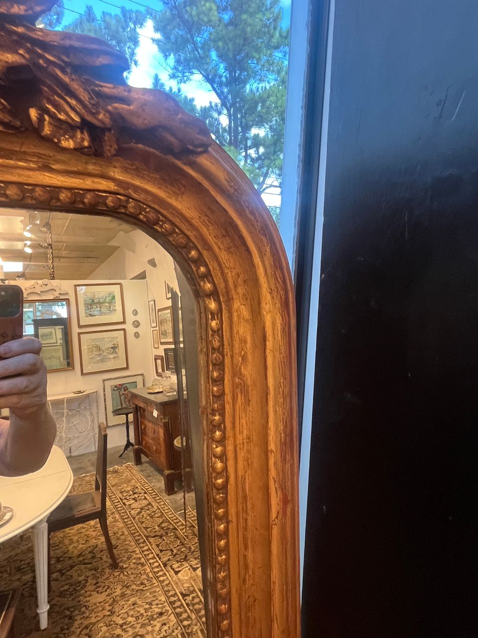 Tall Louis XVI style Giltwood Mirror