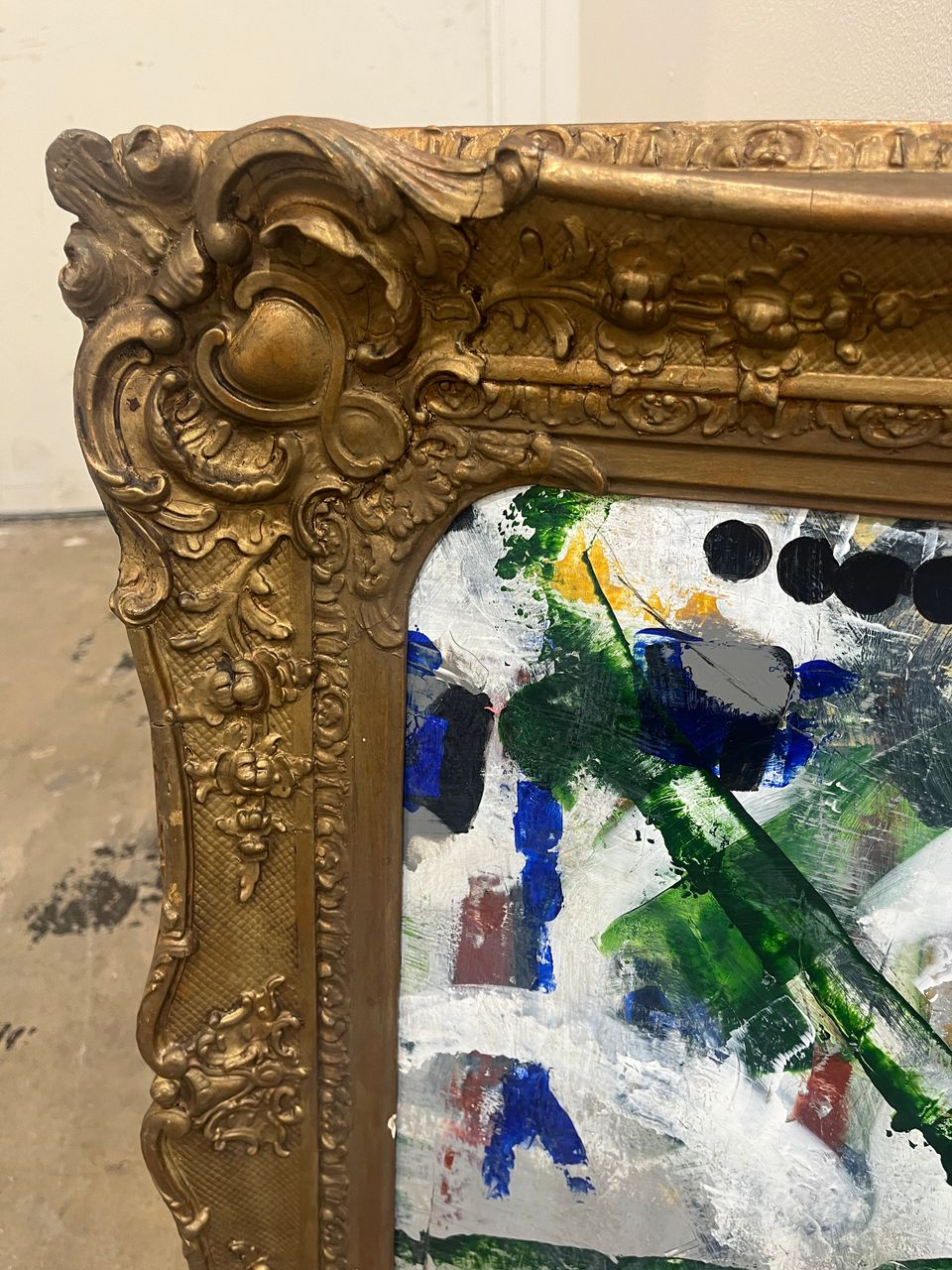 Modern Abstract in Antique Frame