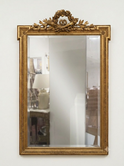 Large 19th Century Louis XVI Giltwood Mirror