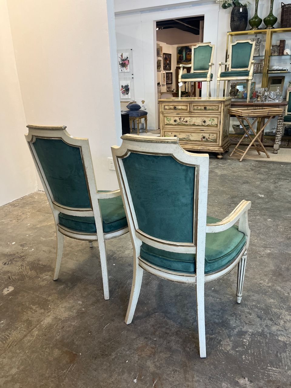 Pair Louis XVI style Armchairs (2 pairs available)