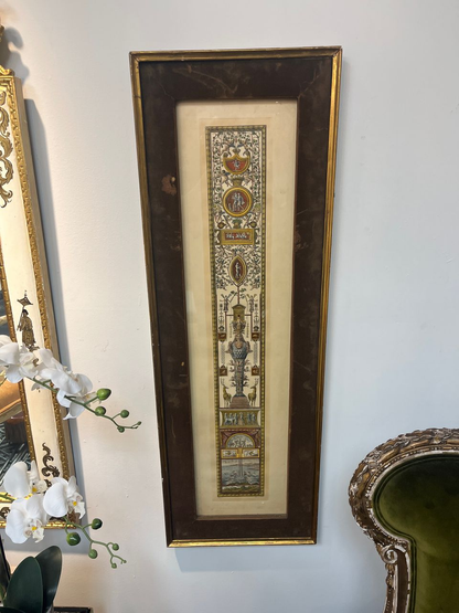 Pair Italian Hand Colored Neoclassical Architectural Engravings