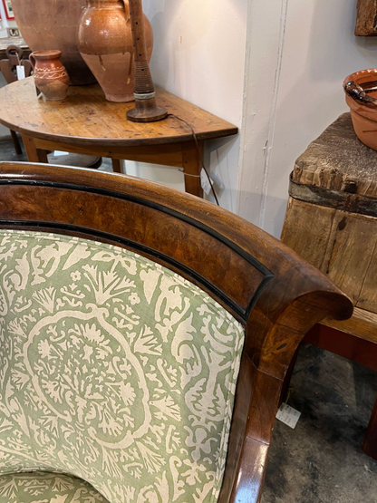 French Empire Armchair in Fortuny Fabric