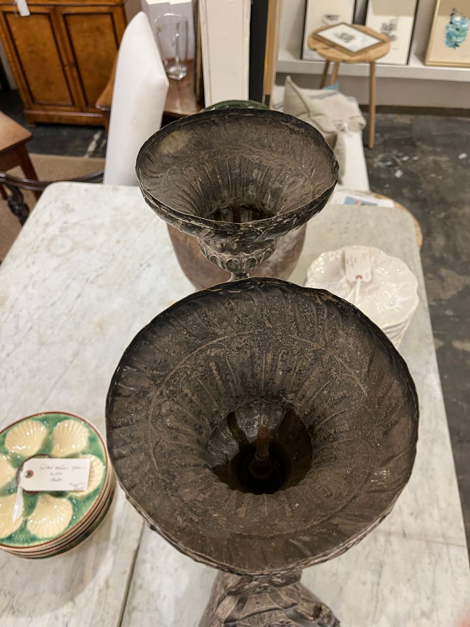 Pair 18th Century Baroque Style Candlesticks