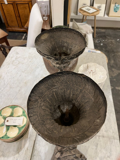 Pair 18th Century Baroque Style Candlesticks