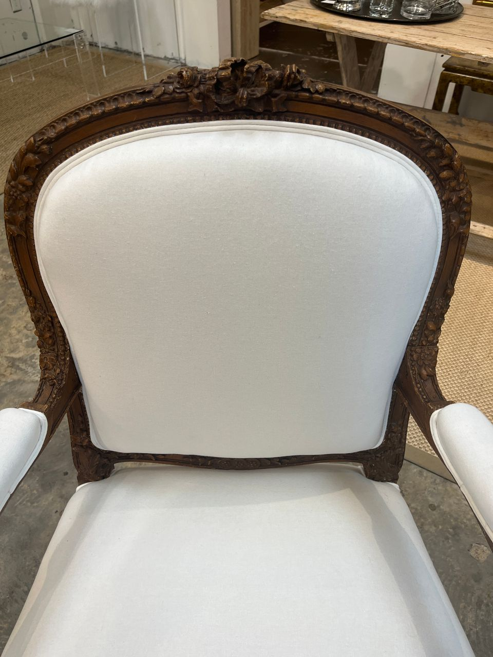 Louis XV style Fauteuil Armchair