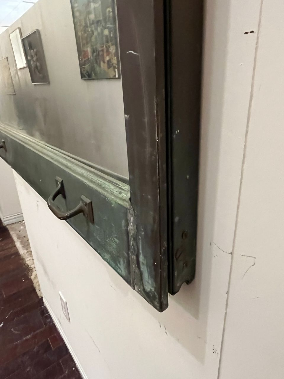 Repurposed NYC 5th Ave Copper Window Frame Mirror