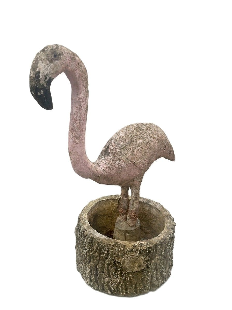 Early 1900's Cement Flamingos (2 available)