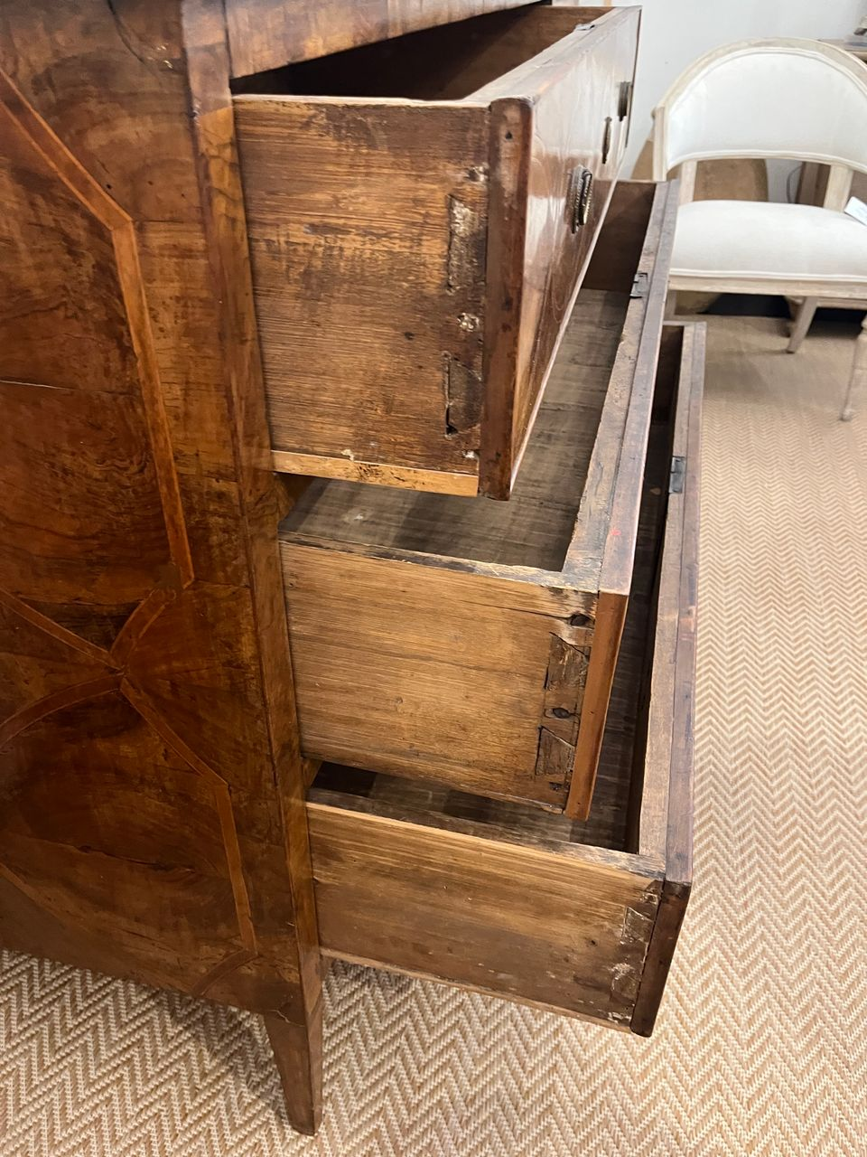 18th Century Italian Commode with Walnut Inlay