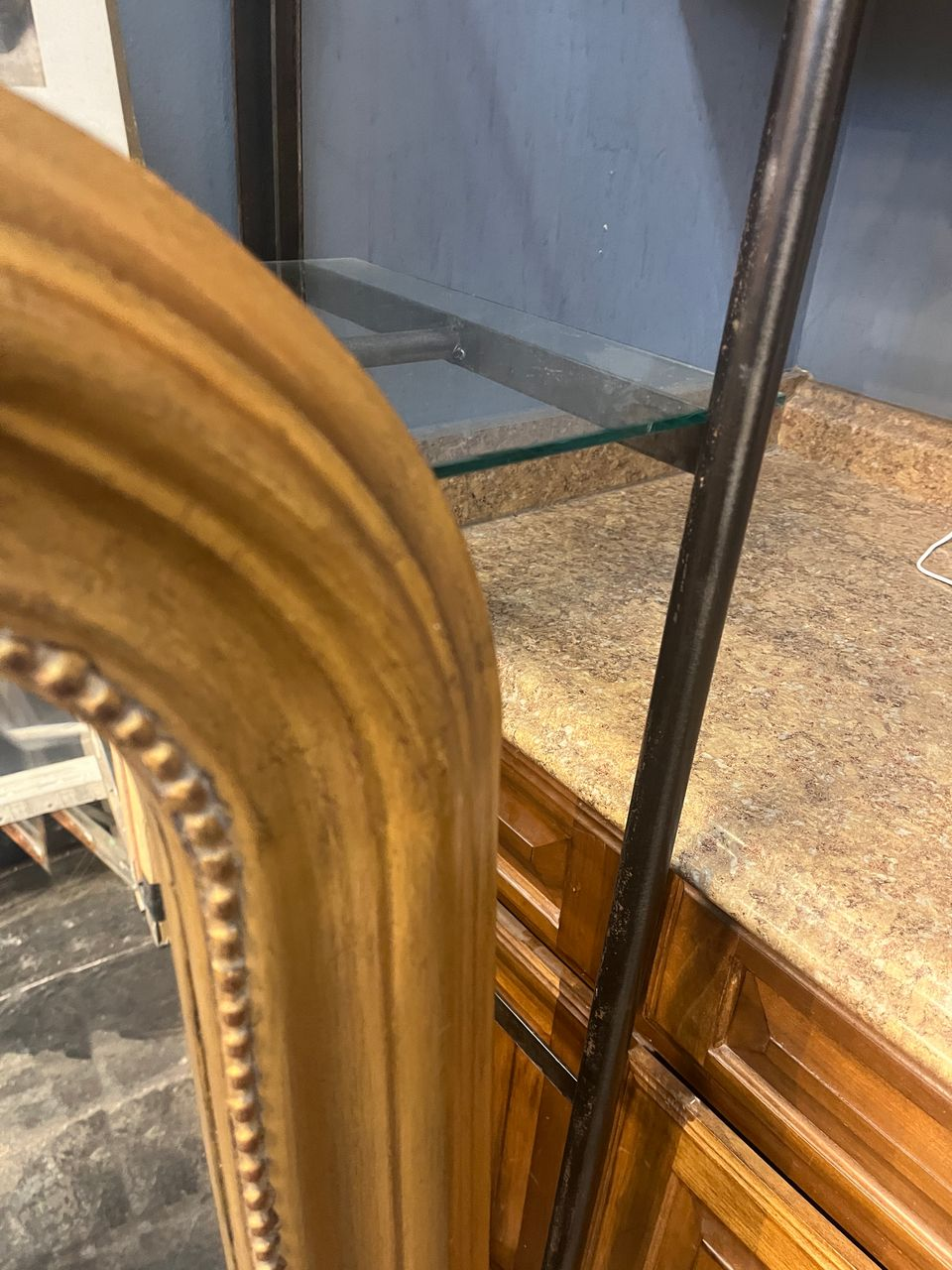 Hand Carved French Louis Philippe Style Gilt Mirror