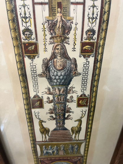 Pair Italian Hand Colored Neoclassical Architectural Engravings