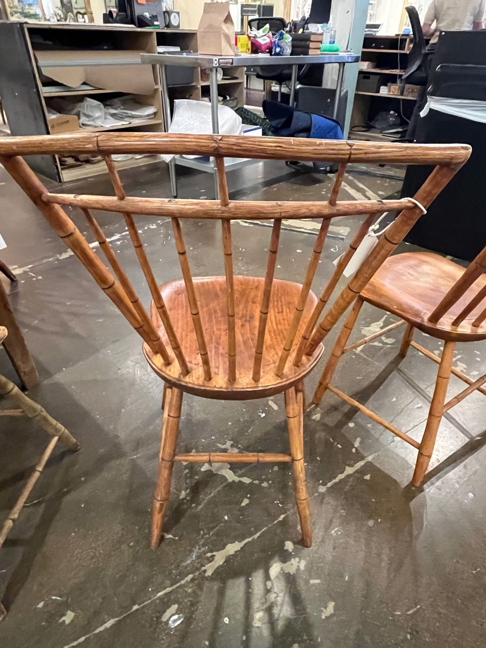 Pair 18th Century Birdcage Windsor Chairs