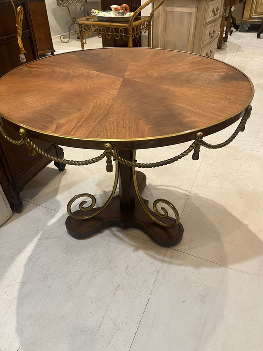 Neoclassical Walnut Top Center Table