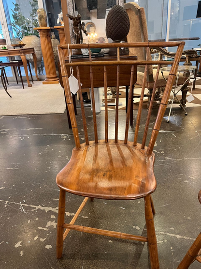 Pair 18th Century Birdcage Windsor Chairs