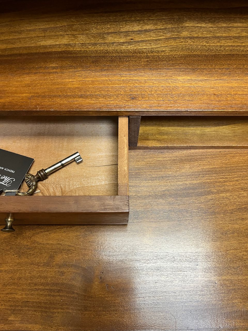 Vintage French Walnut Secretary Desk