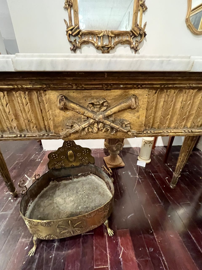 18th Century Louis XV Marble Top Giltwood Console Table