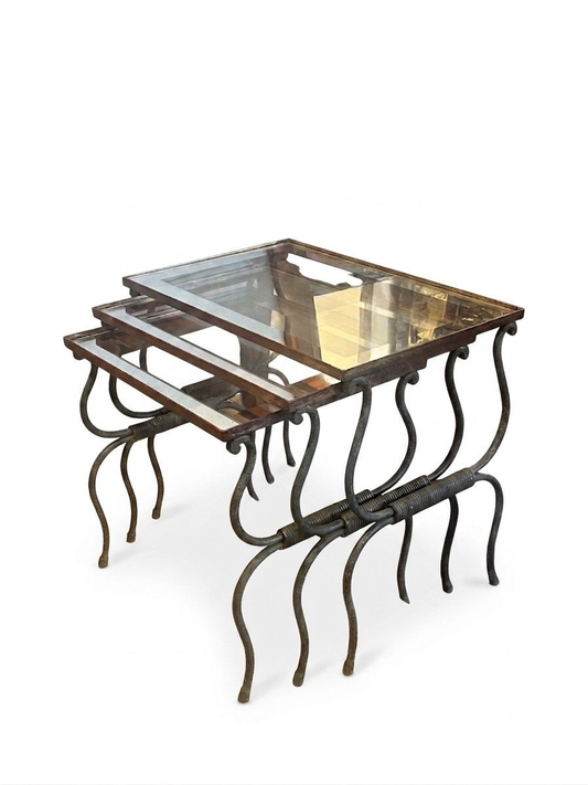 Set of French Wrought Iron Nesting Tables