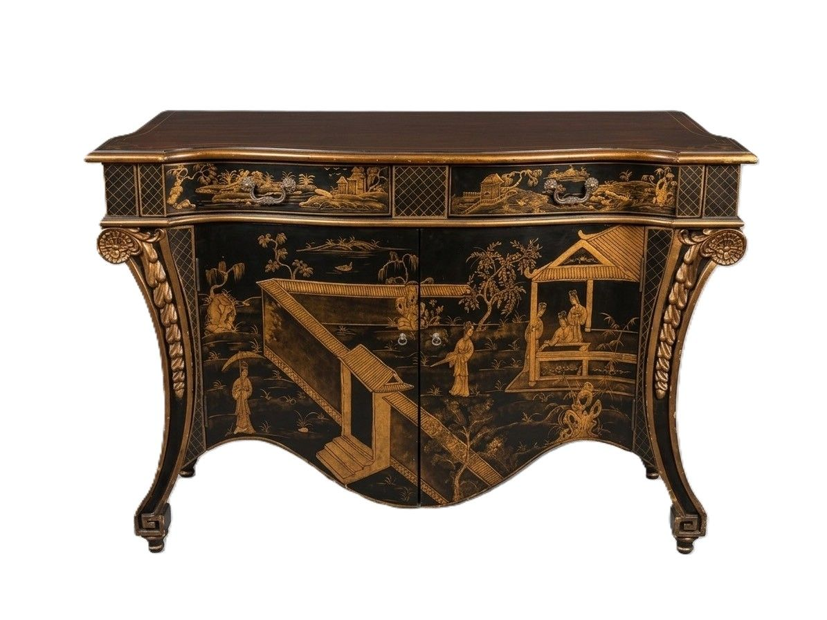 Vintage Chinoiserie Hall Cabinet