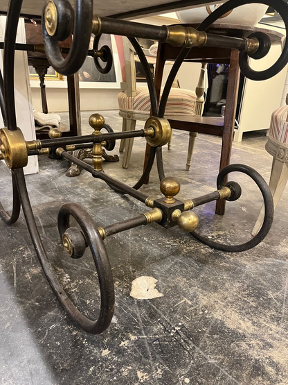 French Patisserie Table with Marble Top
