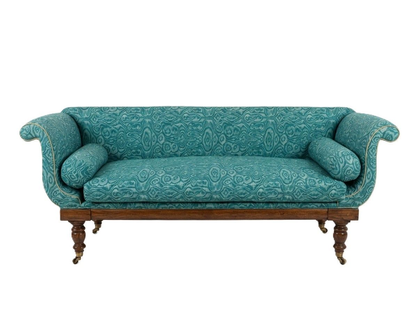 English Regency Faux Grained Sofa