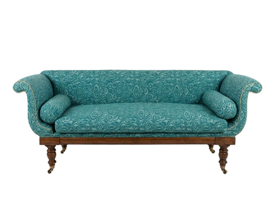 English Regency Faux Grained Sofa
