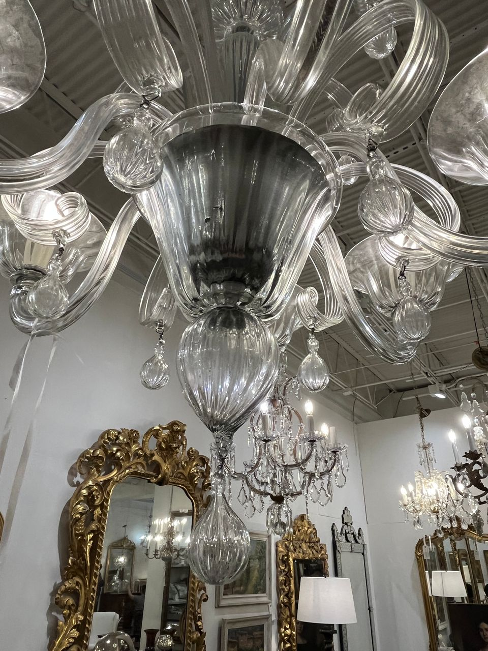 Italian Murano Blown Glass Chandelier