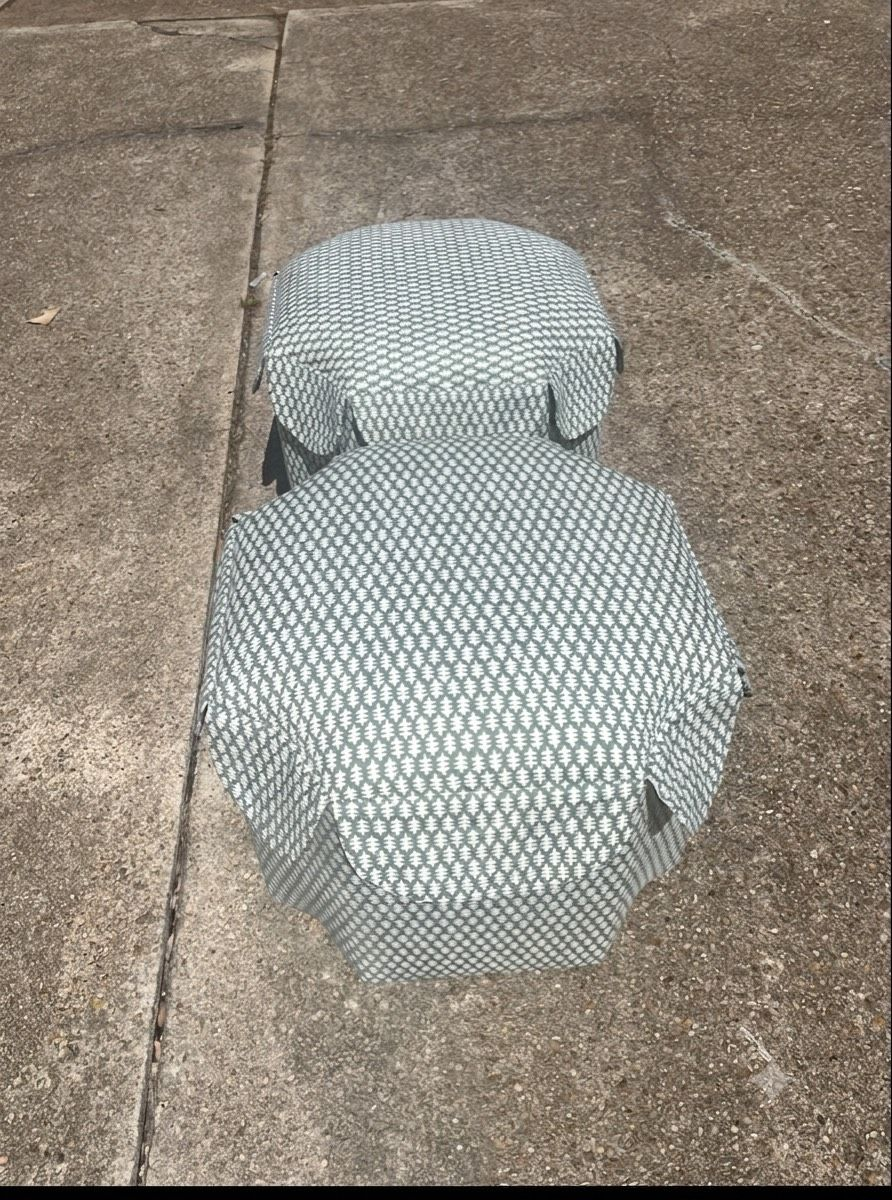 Pair of Custom-Made Ottomans