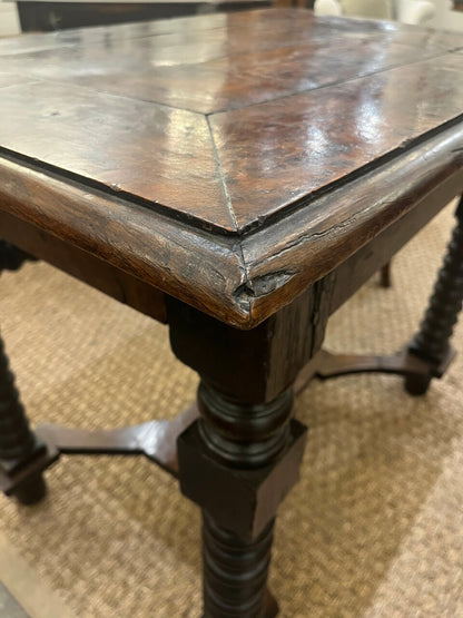 18th Century Spanish Burl Side Table