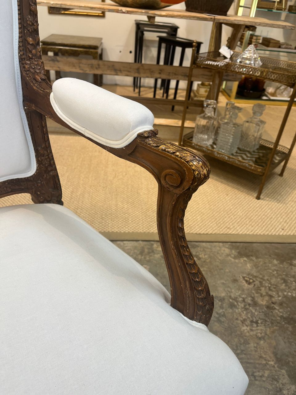 Louis XV style Fauteuil Armchair