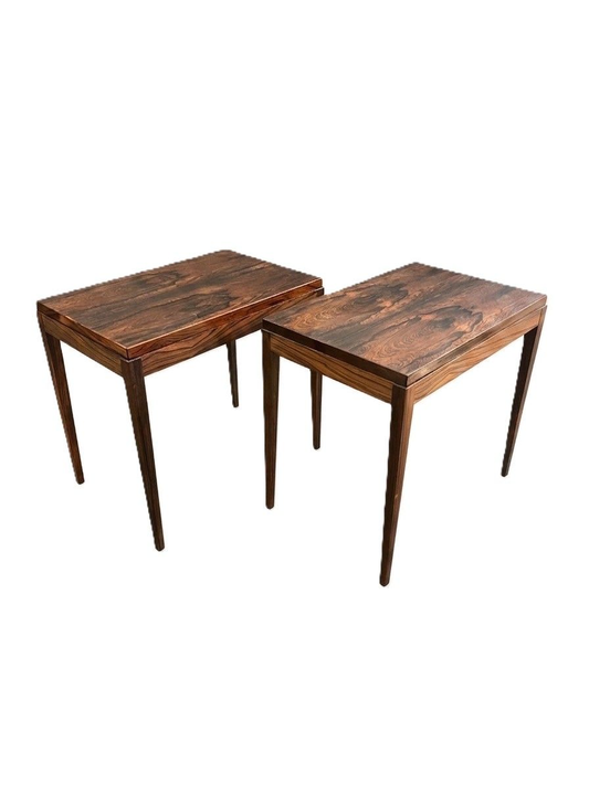 Pair of Danish Rosewood Side Tables