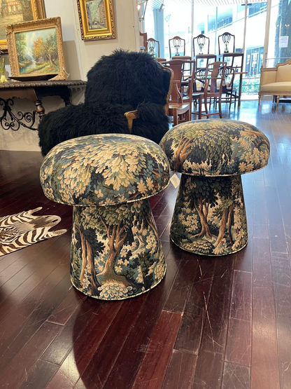 Custom Handcrafted Mushroom Pouf Stool