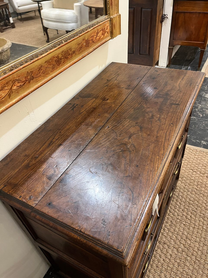 18th Century William and Mary Geometric Oak Chest