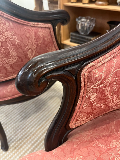 Pair French Louis XV style Armchairs