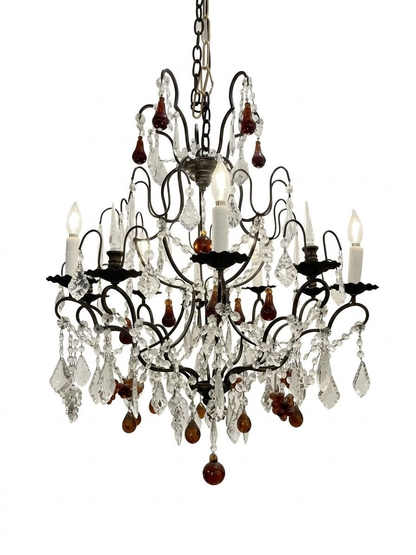 Large Italian Crystal Chandelier