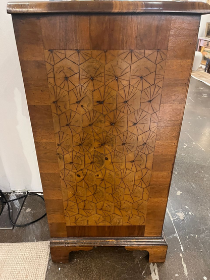 18th Century English Walnut Oyster Veneer Chest